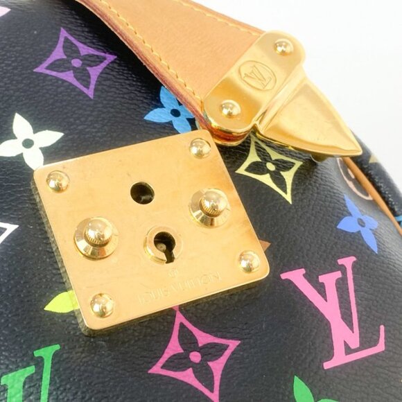 LOUIS VUITTON X TAKASHI MURAKAMI BLACK MONOGRAM MULTICOLOR SPEEDY 30 VINTAGE - Picture 11 of 13